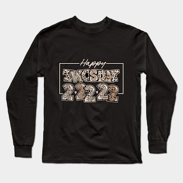 leopard twosday 2 22 22 Long Sleeve T-Shirt by Mstudio